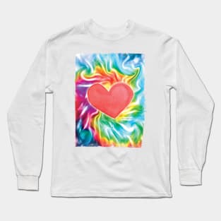 Tie Dye Heart - 70's love Long Sleeve T-Shirt